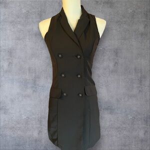 Sincerely Jules Black Double Breasted Blazer Mini Dress, NEW